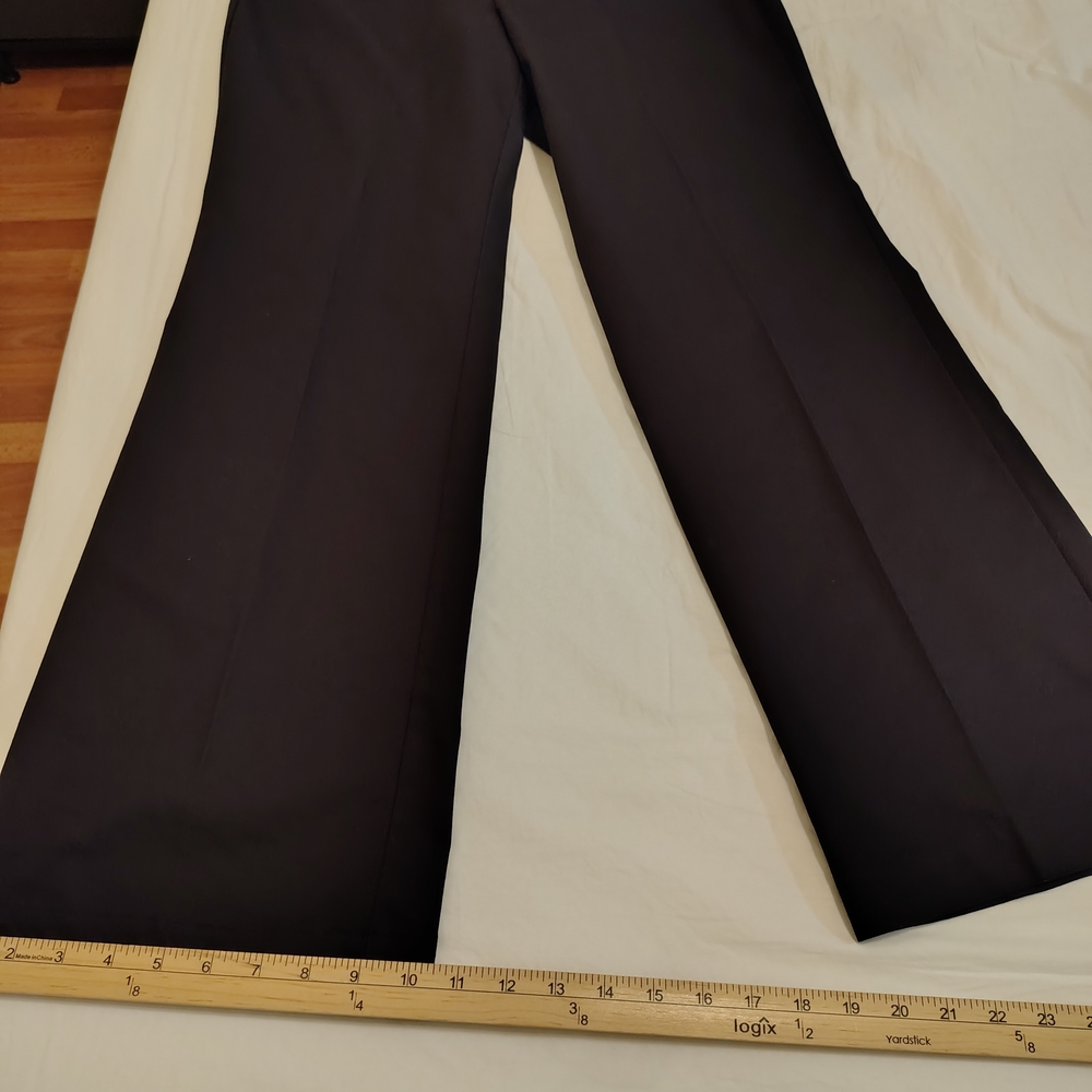 Dockers Black Wide-Leg High-Rise Trousers with Crease Women's Size 14L